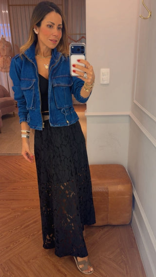 Jaqueta Cargo Jeans