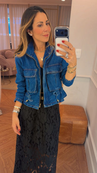 Jaqueta Cargo Jeans
