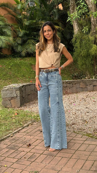 Calça Jeans Leque