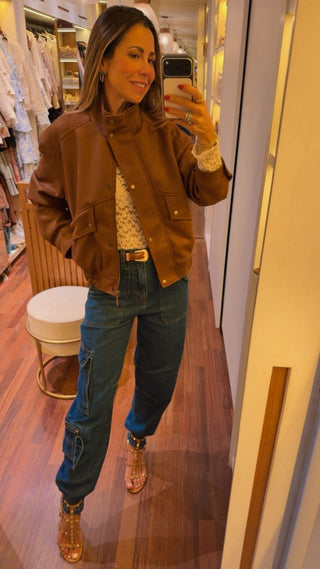 Calça Jeans Cargo Girly
